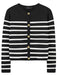 LILLUSORY Women Striped Cardigan Sweaters 2025 Fall Outfit Cloth Fashion Trendy Casual Long Sleeve Tops